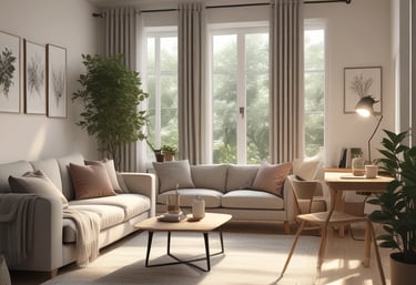 A bright, modern workspace featuring architects collaborating over detailed blueprints and material samples.