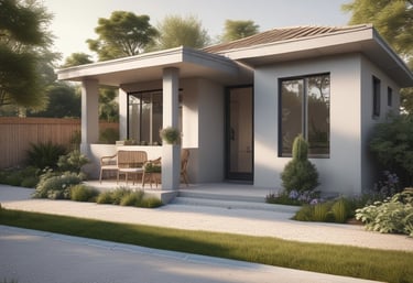 A modern residential interior showcasing clean lines, natural light, and sustainable materials.