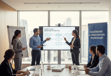 Pessoas realizando um treinamento de segurança
