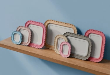 3D print photo frame design collection in different sizes and colors
