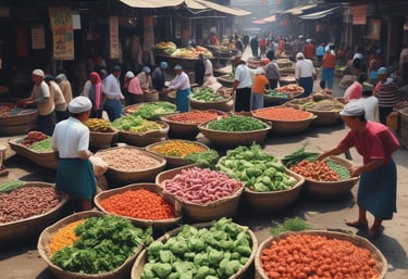 a man riding a skateboard down a street next to tall buildings