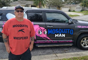 Mosquito Man service vehicle used for mosquito control in Florida