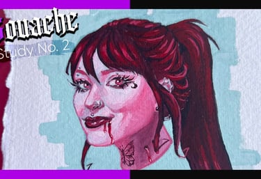 vampire girl gouache tutorial