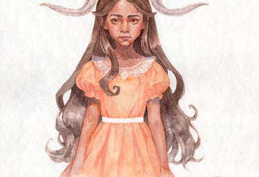 Demon girl watercolor tutorial
