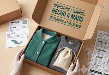 Muestra del paquete que se envia de ropa para mascotas
