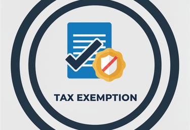 a tax tax statement with a check mark mark on the bottom of a circle