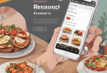 A creative workspace with a laptop displaying a website design in progress, surrounded by notes and coffee.