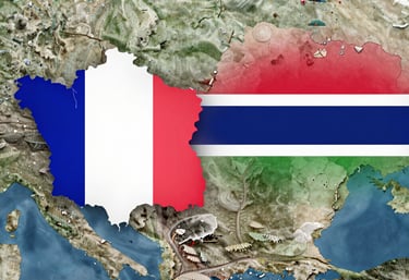 A vibrant group of African and Franco-Gambian diplomats engaging in a lively cultural exchange event.