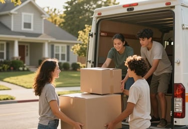 A map with pins marking various relocation destinations and routes.