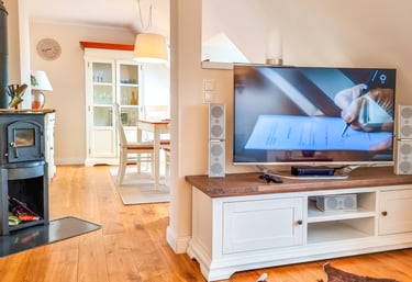 Gemütlicher Wohnbereich der luxuriösen Ferienwohnung in Coburg