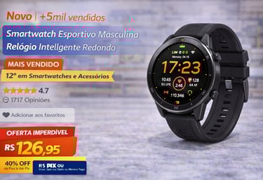 a smart watch with a smart watch on display