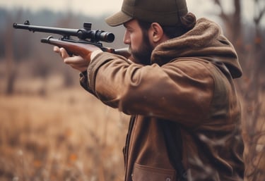 A sleek digital interface showcasing the Supremeshot Arms homepage with bold typography and smooth animations.