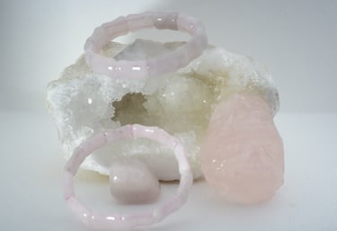 BRAZALETE CAÑA BAMBÚ DE CUARZO ROSA