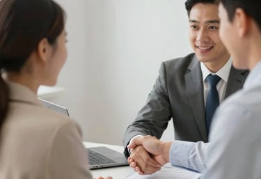 Illustration of a professional making a call while sending a fax on a sleek digital device.
