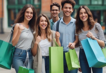 Happy small business owner receiving support from Credicore financial advisor in a modern office.
