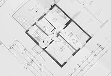 a plan of a house with a floor plan