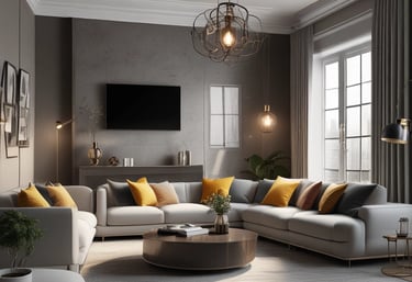 A professional consultant discussing property plans with clients in a bright office.