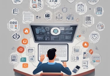 A team brainstorming influencer campaign strategies around a laptop in a modern office.