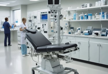 A friendly customer service representative assisting a client online with medical product inquiries.