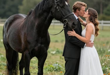A serene image of a horse in motion under soft natural light, showcasing dynamic photography.