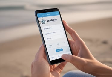 Graphic showing a hand clicking a button to copy a promo code on a smartphone screen.