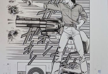 planche manga, genga, facsimilé, city hunter
