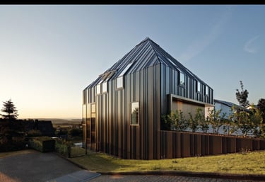 Maison contemporaine avec bardage zinc – design moderne