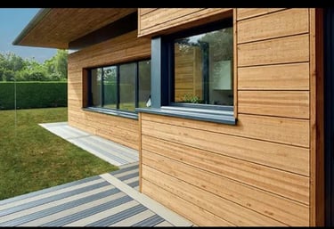 Bardage bois horizontal extérieur – maison moderne