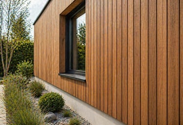 Bardage bois vertical extérieur – façade moderne et naturelle