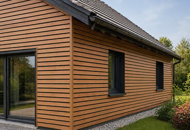 Bardage bois horizontal extérieur – maison moderne