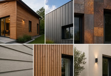 Différents types de bardage extérieur – bois, métal et panneaux