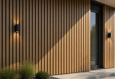 Bardage bois vertical design pour façade moderne