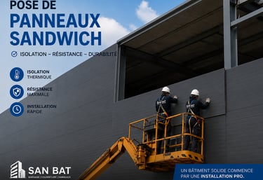 Installation de Panneaux Sandwich Industriels