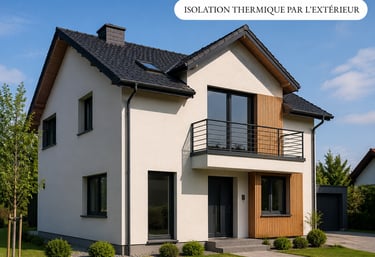 Isolation thermique par l’extérieur d’une maison moderne | SAN BAT