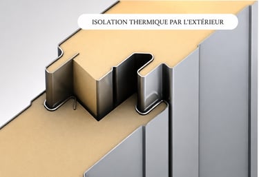 Panneau isolant extérieur avec finition moderne