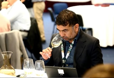 Marco, the founder of Lima Ceviche Bar in Lisbon, Portugal, at a Pisco tasting