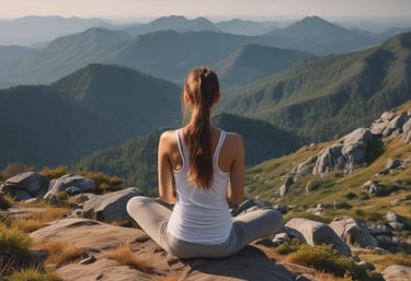 A person meditating in a tranquil environment, representing mindfulness.