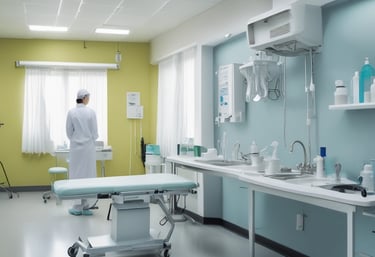 Cleaning team finishing up post-construction cleaning in a new office space.