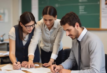 un apprenant accompagné par son profeseur