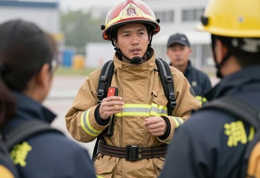 a man riding a skateboard down a street next to tall buildings