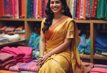 A friendly team brainstorming creative advertising ideas around a laptop.