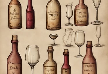 Cozy wine bar interior with soft lighting and wooden tables.