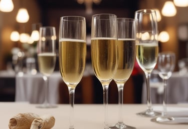 Intimate live music performance with a small audience enjoying soft jazz in a bright, elegant wine bar setting.