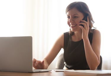 Professional using AI automation for lead follow-up and quick response