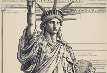 Close-up of hands organizing financial records and receipts on a desk.