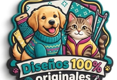 Ilustración de un perro y un gato que indica que se hace ropa para mascostas con diseños originales