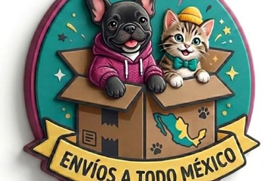 Mascofas indicando que se hacen envíos a todo México