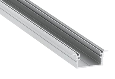 Perfil LED Nash de Perfiled: modelo de empotrar con pestaña lateral de seguridad que oculta el fresa