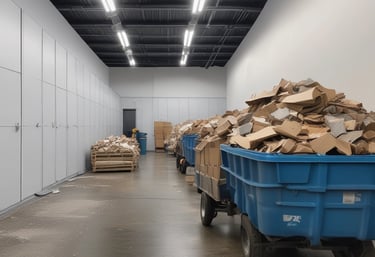 A tidy, sunlit office space with sparkling floors and organized desks.