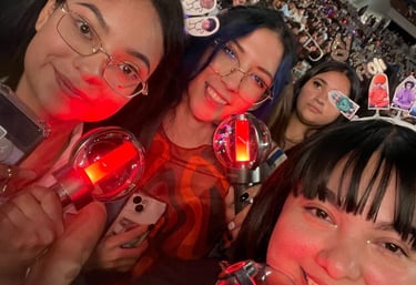 Fandom disfrutando del concierto con su lightstick